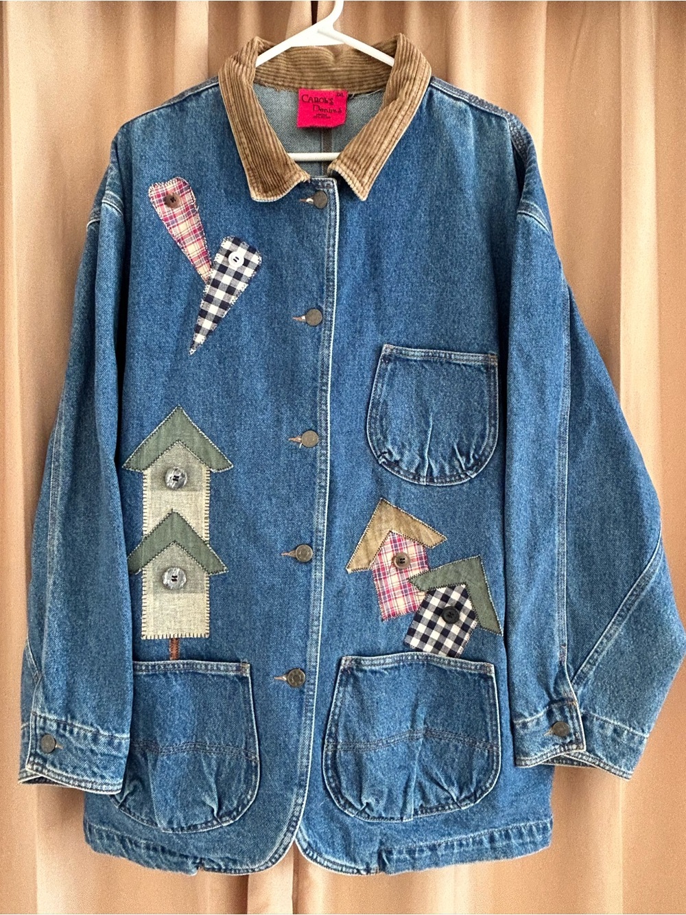 Carol’s Denims Vintage Birdhouse Patchwork Chore Jacket 3XL